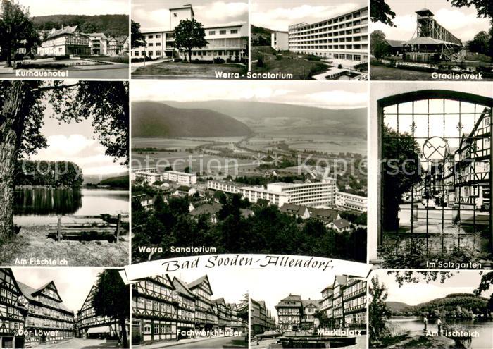 Allendorf Bad Sooden Werra-Sanatorium Kurhaushotel gradierwerk Fischteich Fachwe