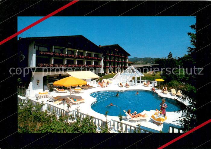 Oberstaufen Oberallgaeu Bayern Kurhotel Allgaeuer Rosen Alp Pool-Partie