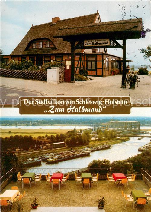 Lauenburg Elbe Restaurant-Hotel Zum Halbmond Bundeskegelbahn Aussicht Terrasse H
