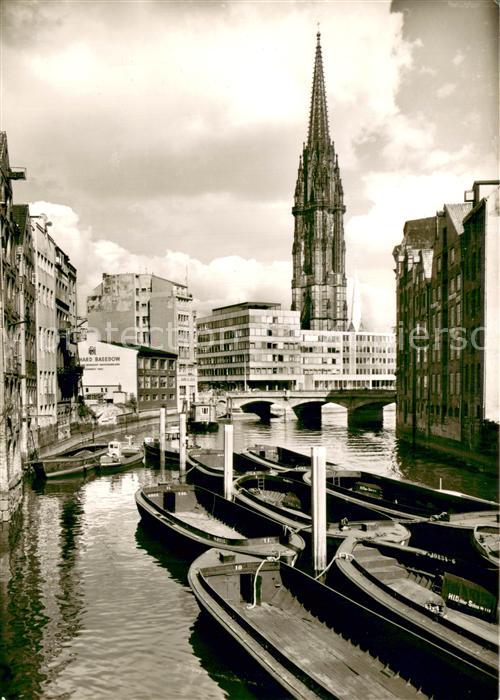 HAMBURG  CITY Nikolaikirche u. Nikolaifleet