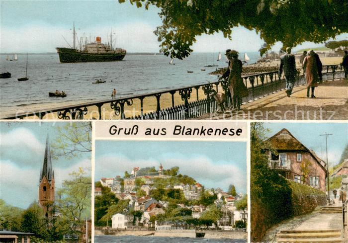 Blankenese Hamburg Partie a.d. Promenade u. Teilansichten