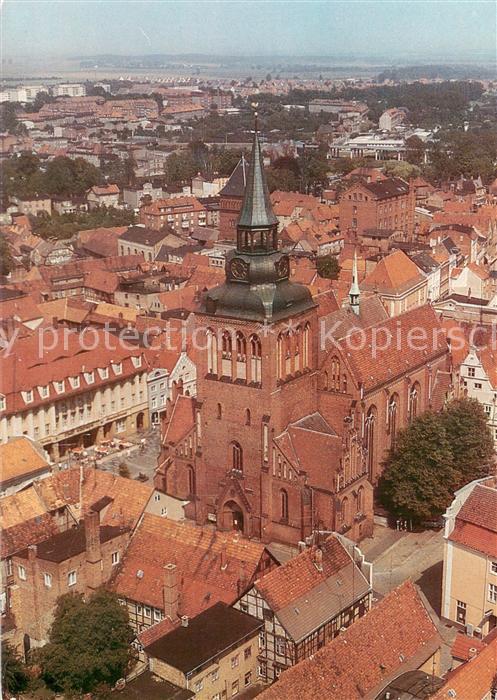 Guestrow Mecklenburg Vorpommern Fliegeraufnahme Stadt- u. Pfarrkirche St. Marien