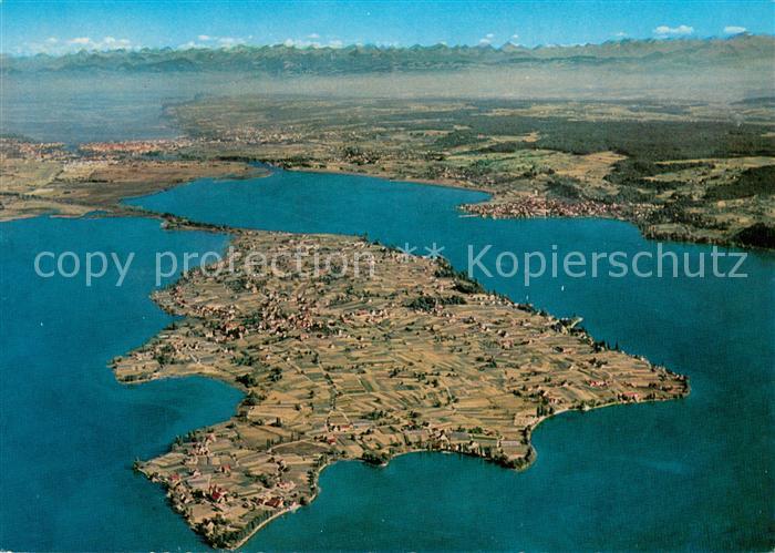 Reichenau Bodensee Fliegeraufnahme Insel-Gesamtaufnahme