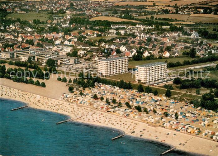 Groemitz Ostseebad Fliegeraufnahme Campingplatz Strand