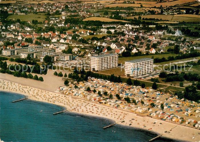 Groemitz Ostseebad Fliegeraufnahme Campingplatz Strand