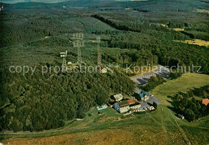Vogelsberg Rhoen Fliegeraufnahme Berggasthof Hoherodskopf