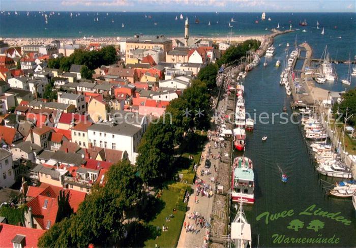 Warnemuende Ostseebad Fliegeraufnahme Alter Strom
