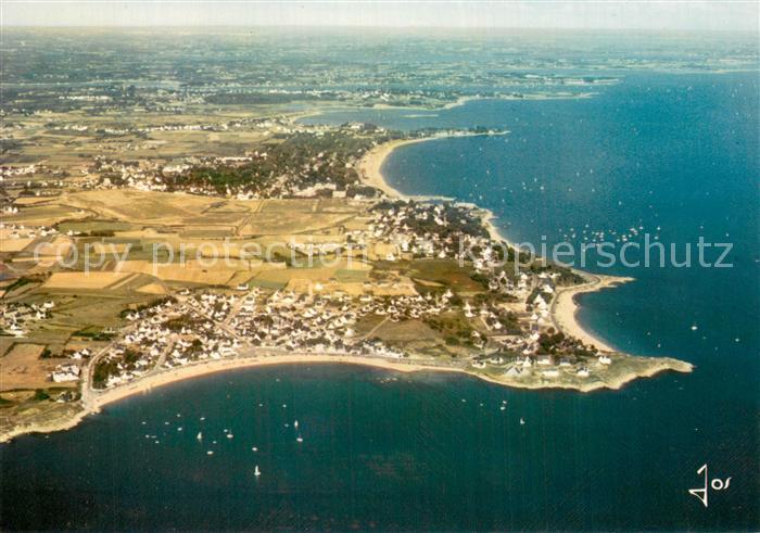 Carnac 56 Fliegeraufnahme La pointe de Saint Colomban et les plages vers Carnac