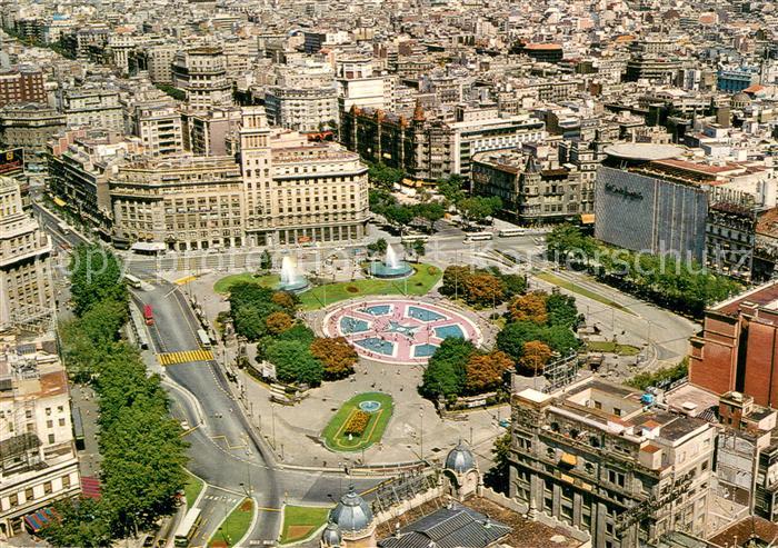 Barcelona Cataluna Fliegeraufnahme Plaza de Cataluna