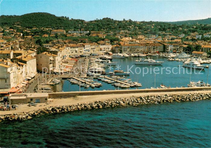 Saint Tropez Var Fliegeraufnahme Hafenpartie
