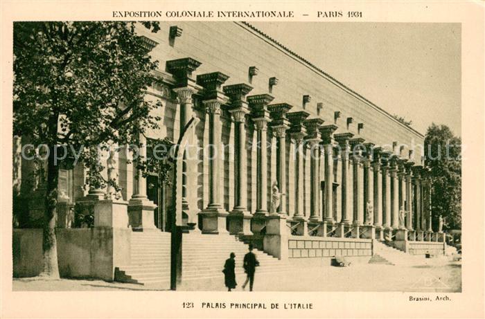 Exposition Coloniale Internationale Pari Palais Principal de Litalie