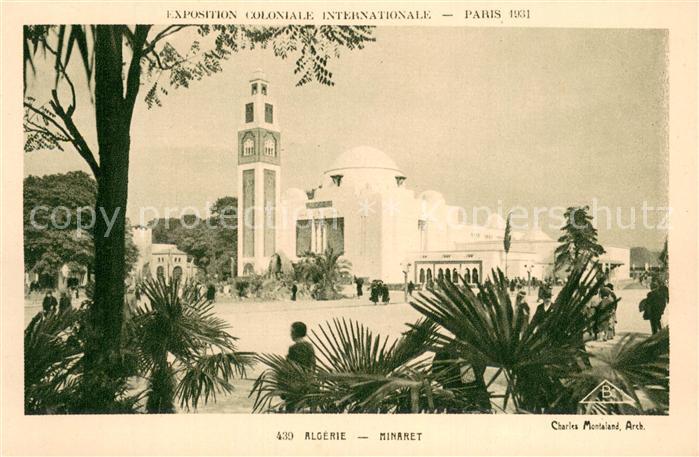 Exposition Coloniale Internationale Paris 1931 Braun Nr.439 Algerie Minaret