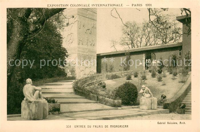 Exposition Coloniale Internationale Paris 1931 Braun Nr.351 Entree du Palais Mad