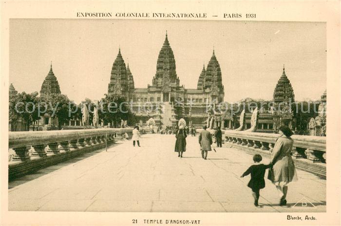 Exposition Coloniale Internationale Paris 1931 Braun Nr.21 Temple Dangkor Vat