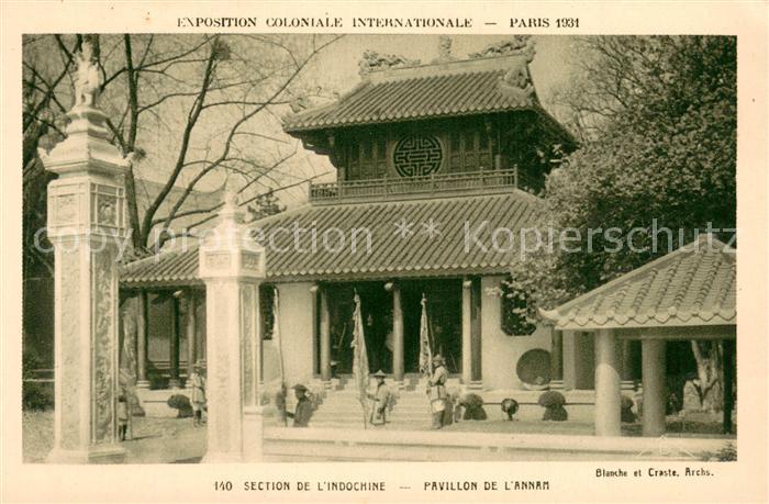 Exposition Coloniale Internationale Pari Braun Nr.140 Pavillon de Lannam