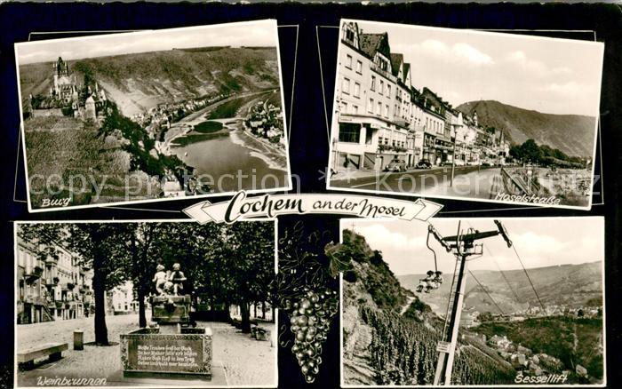 Sessellift Chairlift Telesiege Cochem an der Mosel