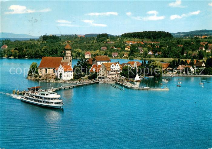 Dampfer Schaufelrad Halbinsel Wasserburg im Bodensee