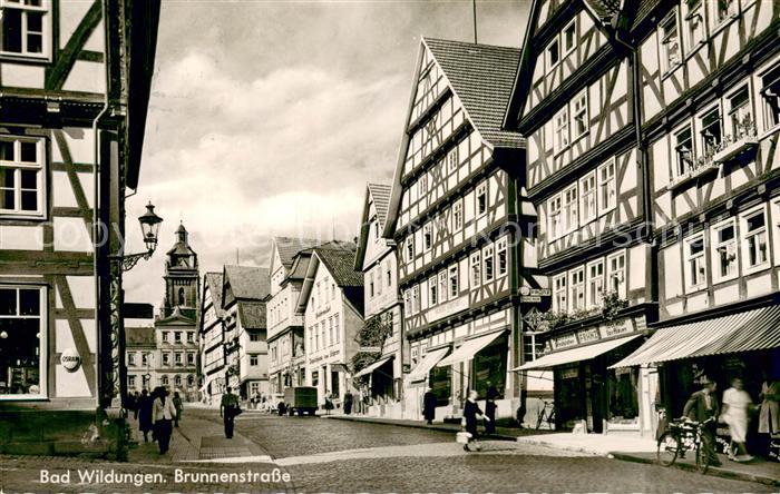 Bad Wildungen Brunnenstrasse Altstadt Fachwerkhaeuser