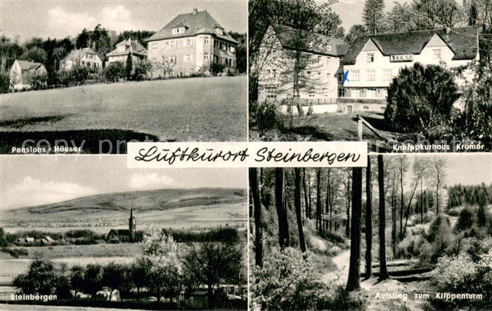 Steinbergen Panorama Luftkurort im Wesergebirge Pensionshaeuser Kneippkurhaus Au