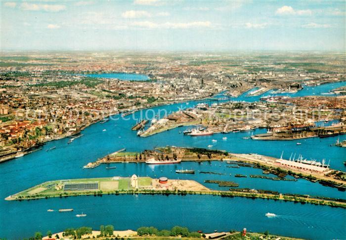HAMBURG  CITY Hafen und Stadtansicht Fliegeraufnahme