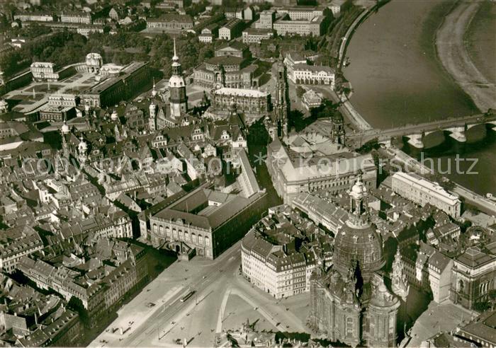 DRESDEN Elbe Neumarkt Fliegeraufnahme