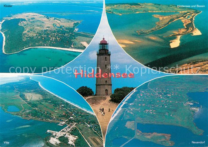 Insel Hiddensee Kloster Bessin Vitte Neuendorf Leuchtturm Fliegeraufnahmen