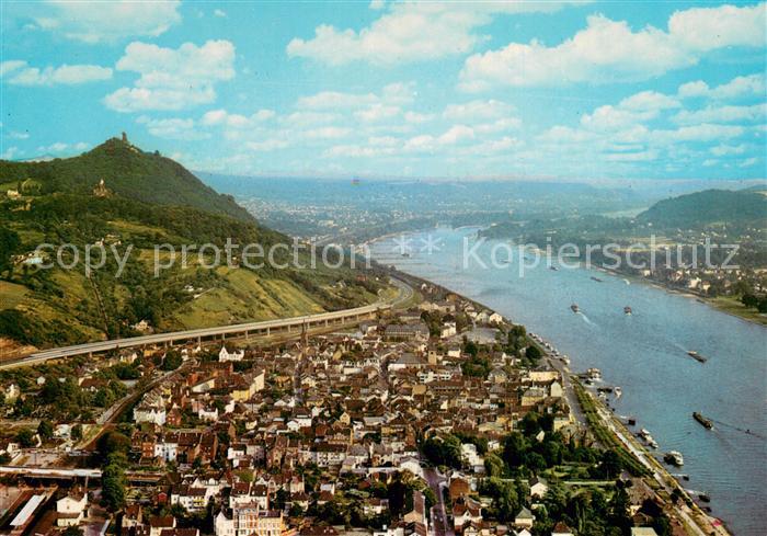 Koenigswinter Rhein Fliegeraufnahme