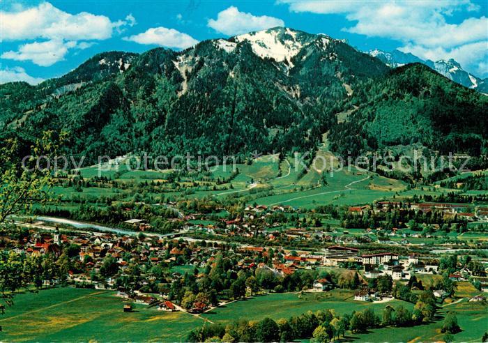 Lenggries Fliegeraufnahme mit Isar und Brauneck