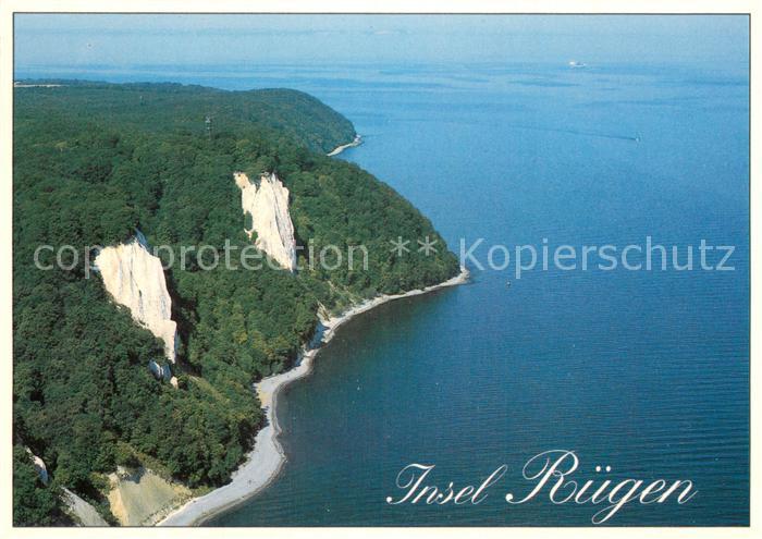 Insel Ruegen Fliegeraufnahme mit Koenigsstuhl