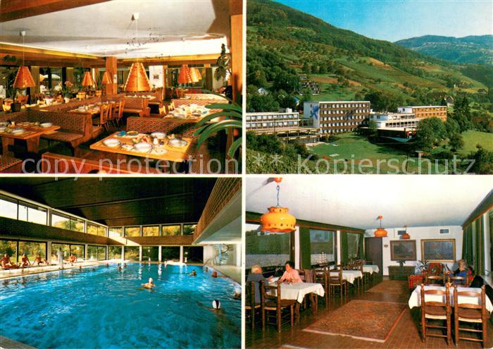 Sasbachwalden Kurkliniken Dr Wagner Speisesaal Panorama Hallenbad Gastraum