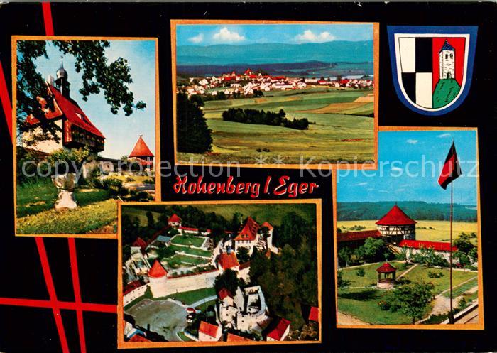 Hohenberg Eger Panorama Schloss Fliegeraufnahme Schlosshof mit Brunnen