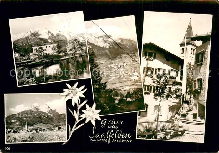 Saalfelden Steinernes Meer Panorama Sessellift Ortszentrum Brunnen Kirche