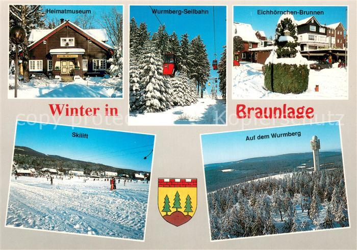 Braunlage Harz Winterpanorama Heimatmuseum Wurmberg Seilbahn Eichhoernchen Brunn