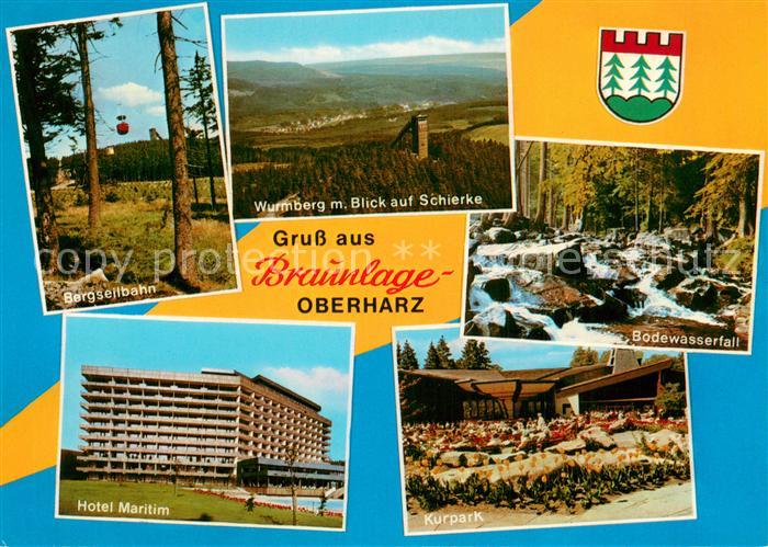 Braunlage Harz Bergseilbahn Hotel Maritim Wurmberg Blick auf Schierke Bodewasser
