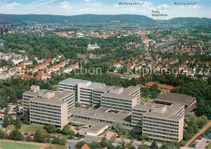 Bad Oeynhausen Reha-Klinik Stadtpanorama Porta Westfalica Wiehengebirge Wesergeb