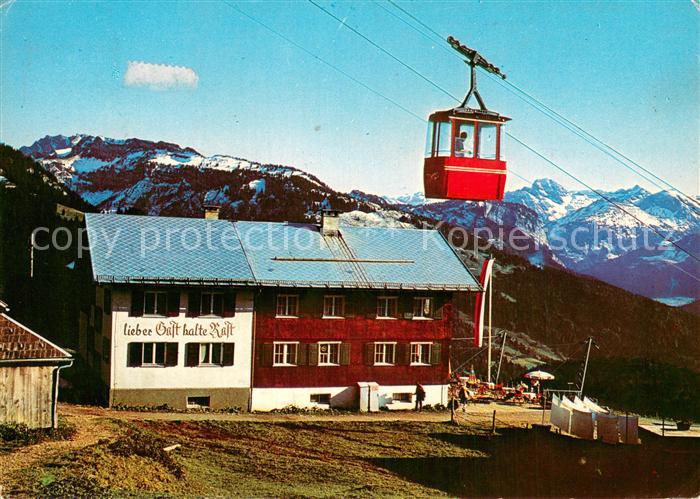Bezau Vorarlberg Gasthof Pension Berghaus Sonderdach Kabinenseilbahn Alpen