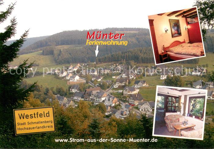 Westfeld Sauerland Panorama Muenter Ferienwohnung Zimmer Stube
