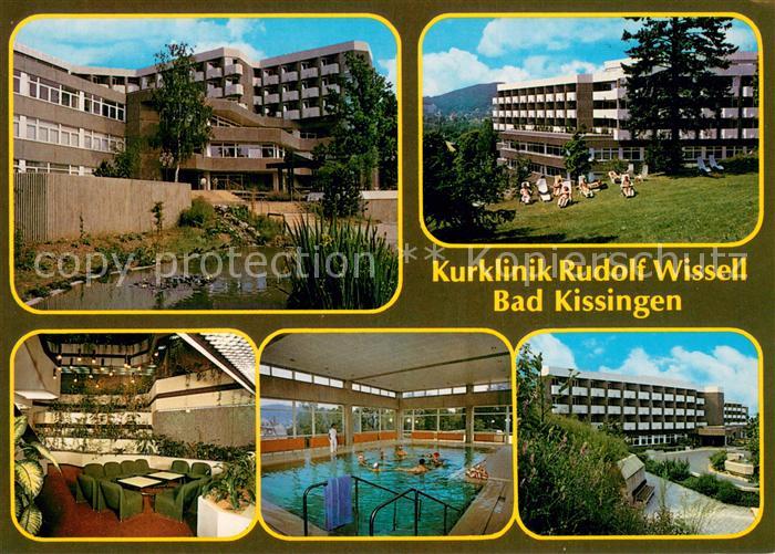 Bad Kissingen Kurklinik Rudolf Wissell Liegewiese Foyer Hallenbad