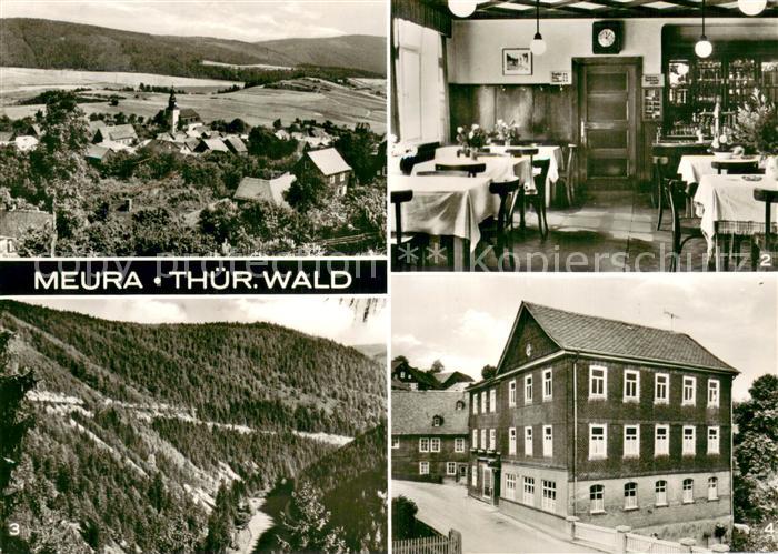 Meura Panorama Gasthaus Meurastein Blick vom Meurastein ins Schlagetal