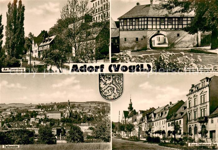 Adorf  Vogtland Am Pfortenberg Ausgang Freiberger Tor Panorama Ernst Thaelmann P