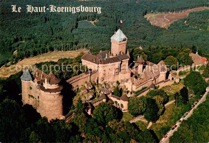 Haut-Koenigsbourg Hohkoenigsburg Le Chateau Haut Koenigsbourg Vue aerienne