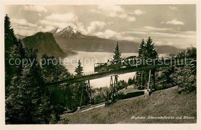 Bergbahn Rigibahn Schnurtobelbruecke Pilatus