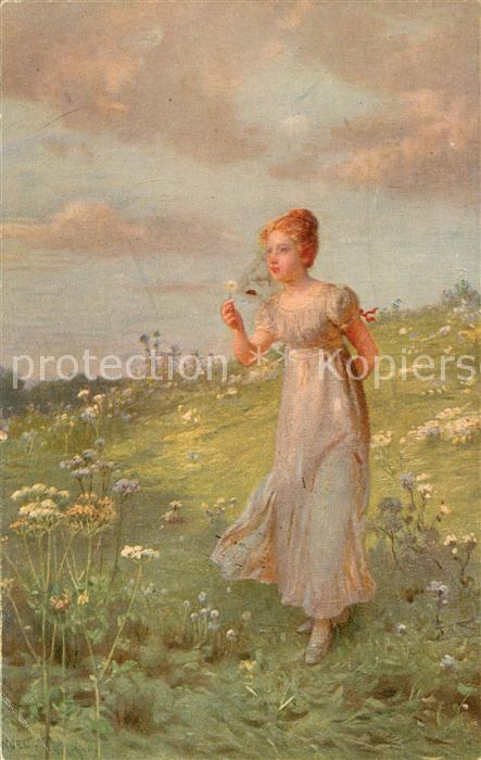 Kuenstlerkarte J.S.C. 6034 Blondinchen