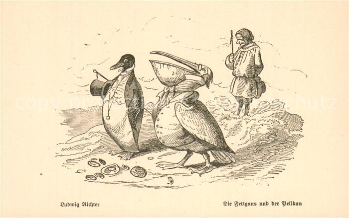 Richter Ludwig Die Fettgans und der Belikan