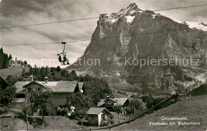 Sessellift Chairlift Telesiege Grindelwald Firstbahnm Wetterhorn