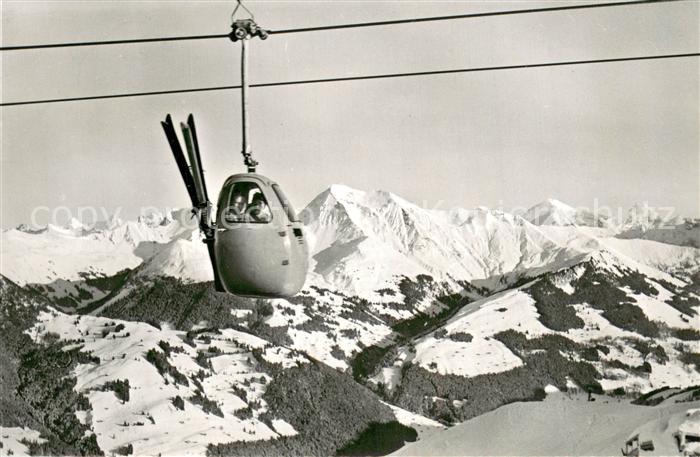 Seilbahn Cable-Car Telepherique Gondelbahn Zweisimmen Rinderberg