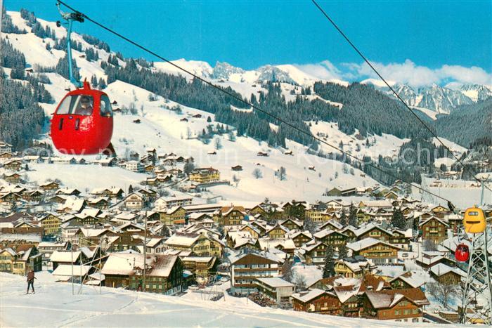Seilbahn Cable-Car Telepherique Zweisimmen Gondelbahn Rinderberg