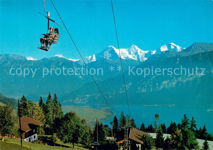 Sessellift Chairlift Telesiege Beatenberg Sessellbahn Niederhorn Eige Moench Jun