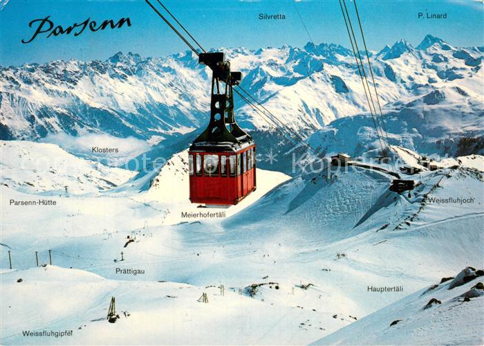 Seilbahn Cable-Car Telepherique Davos Parsenn Weissfluhgipfel Bahn