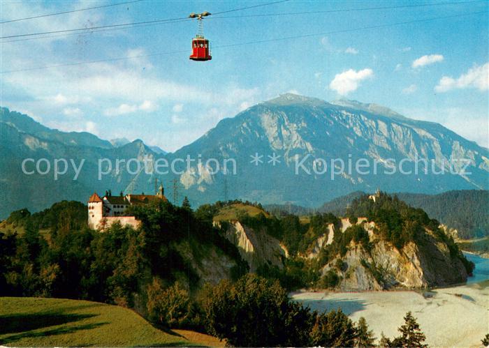 Seilbahn Cable-Car Telepherique Schloss Rhaezuens Schwebebahn Rhaezuens Feldis